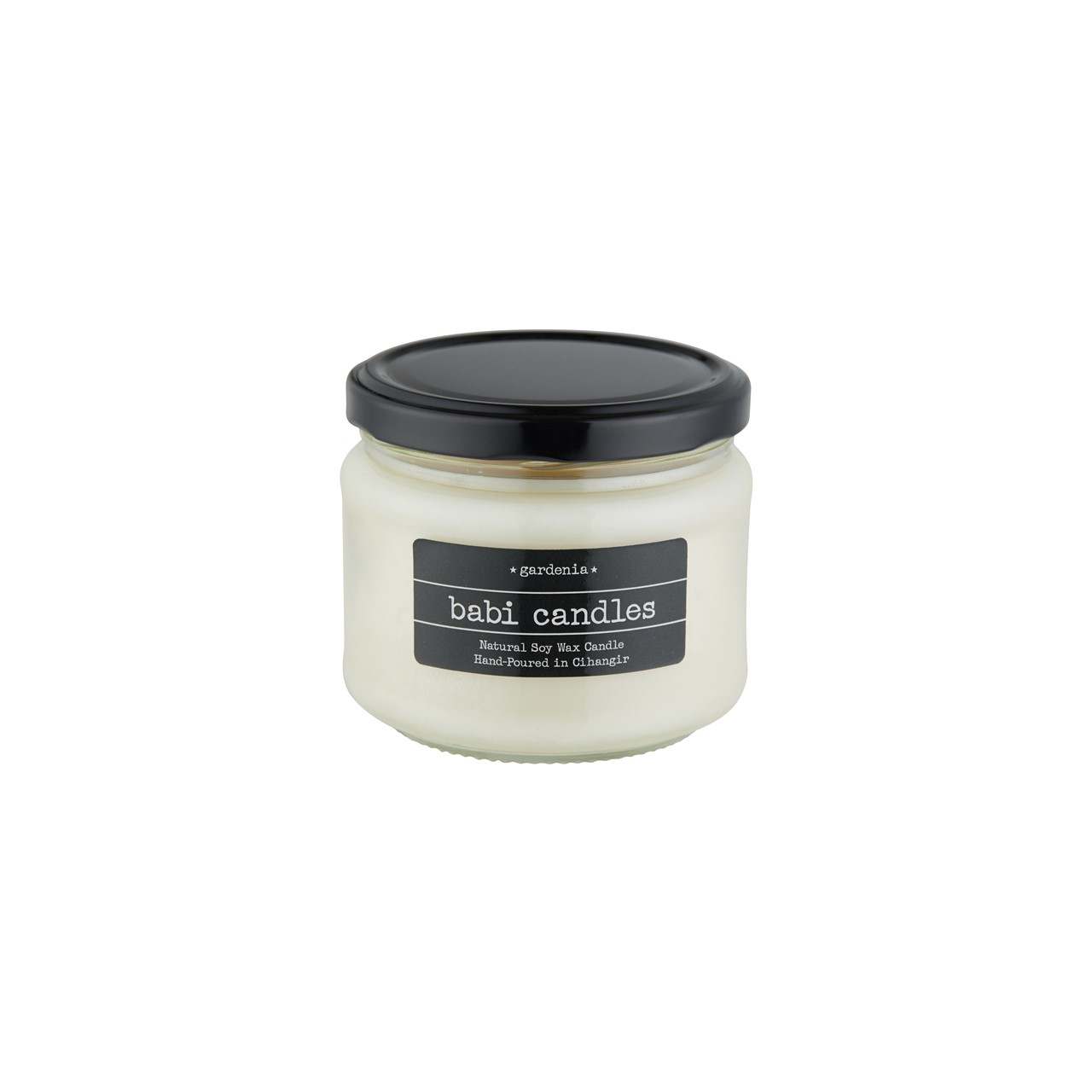Beyaz Cam Gardenia Mum'in resmi